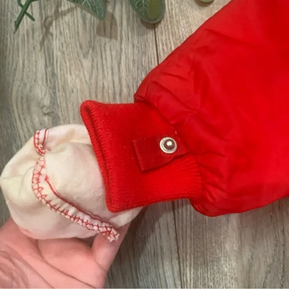 Vintage‎ Sears  0-24 Month Red  Infant Snowsuit Bunny Rabbit Made In Hong Kong